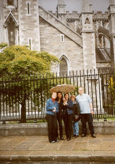 Not even rain could keep us from going to St. Patrick's church on Sunday morning!