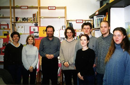 Matthew Sweeney with some participants of the CWF