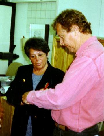 Frau Walenta with John Hartley Williams