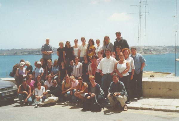 excursion group at the Grand Harbour